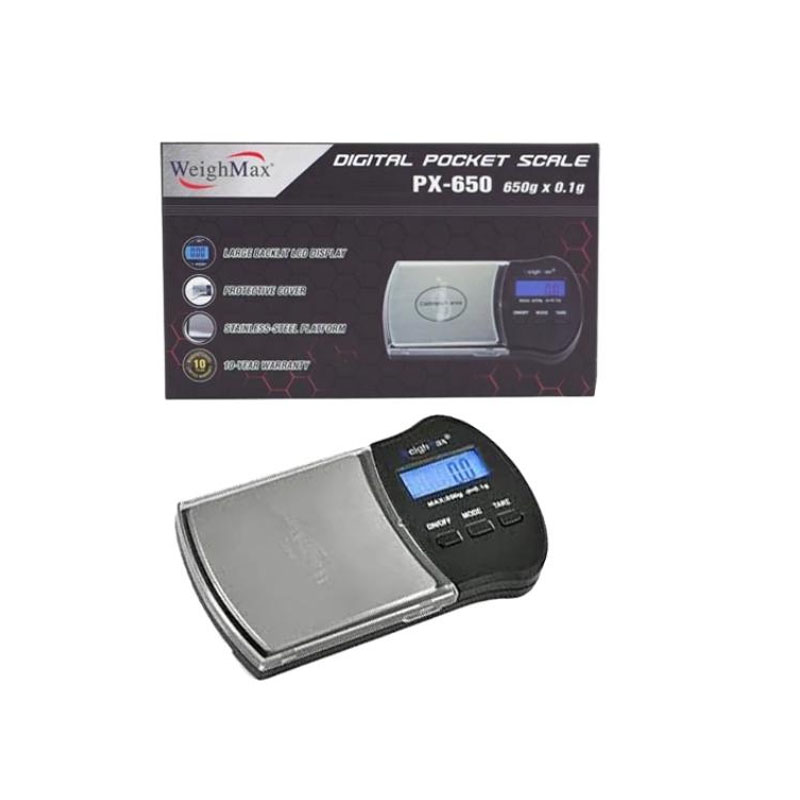 WeighMax PX-650 | 650g x 0.1g Digital Pocket Scale