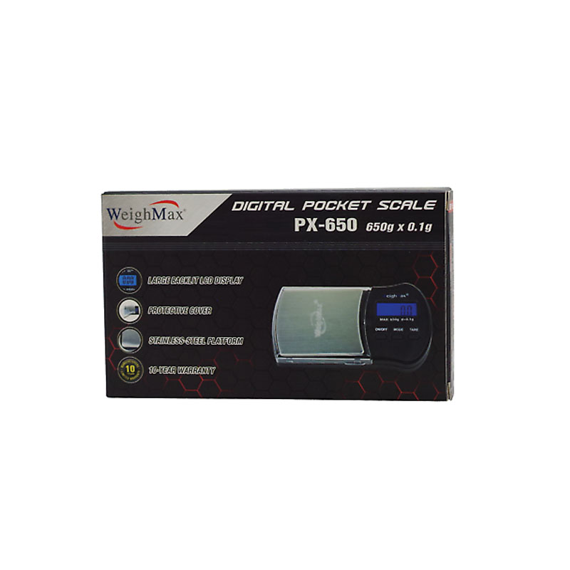 WeighMax PX-650 | 650g x 0.1g Digital Pocket Scale