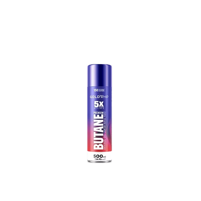 GOLD WHIP 5X Filtered Premium Butane - 500mL / 16.91 FL OZ