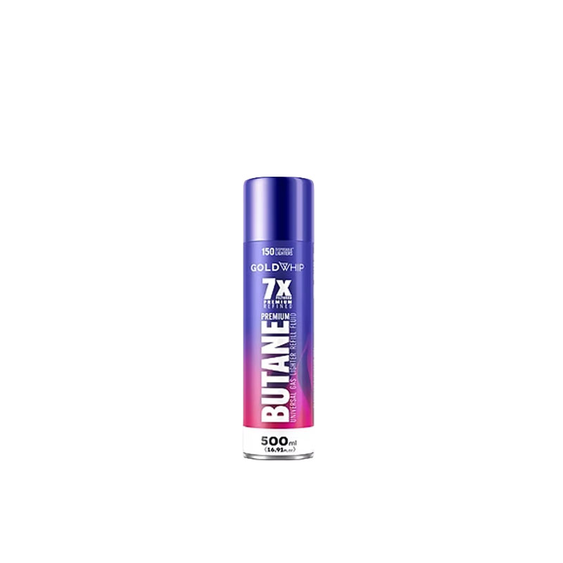 GOLD WHIP 7X  Filtered Premium Butane - 500mL / 16.91 FL OZ